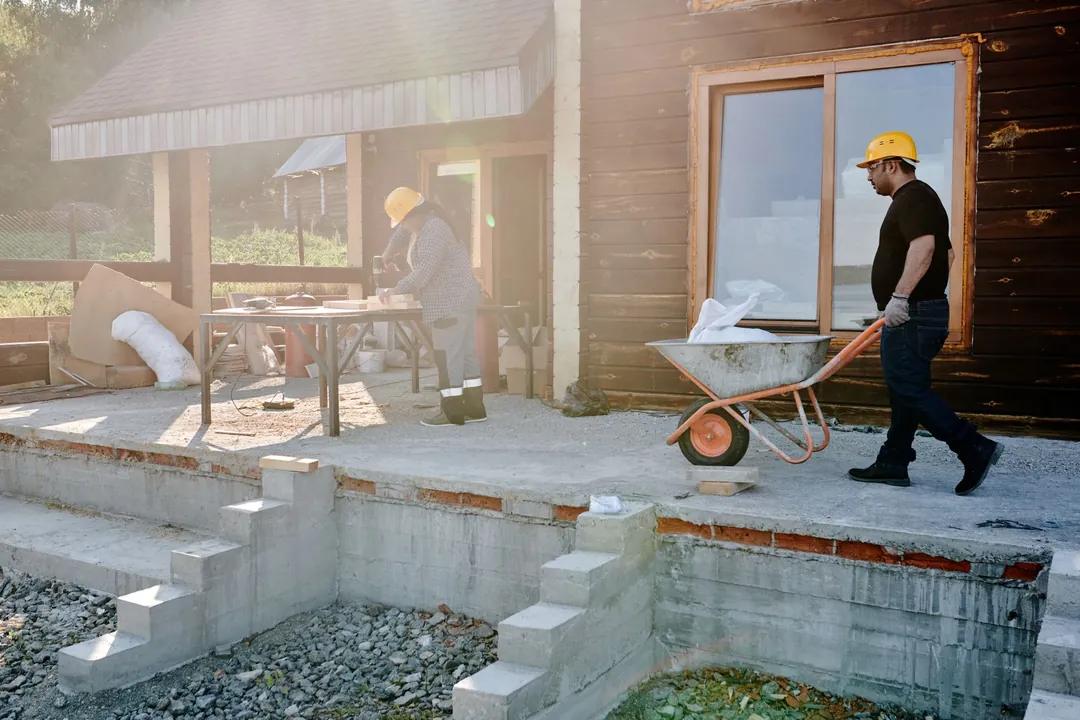 Trabajos de rehabilitación de una vivienda